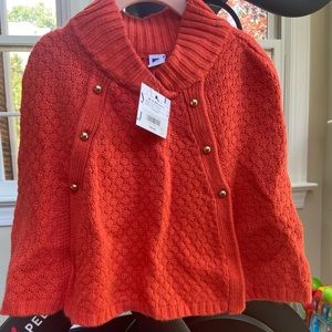 orange Janie and Jack knit capelette! Adorable! Never work NWT!